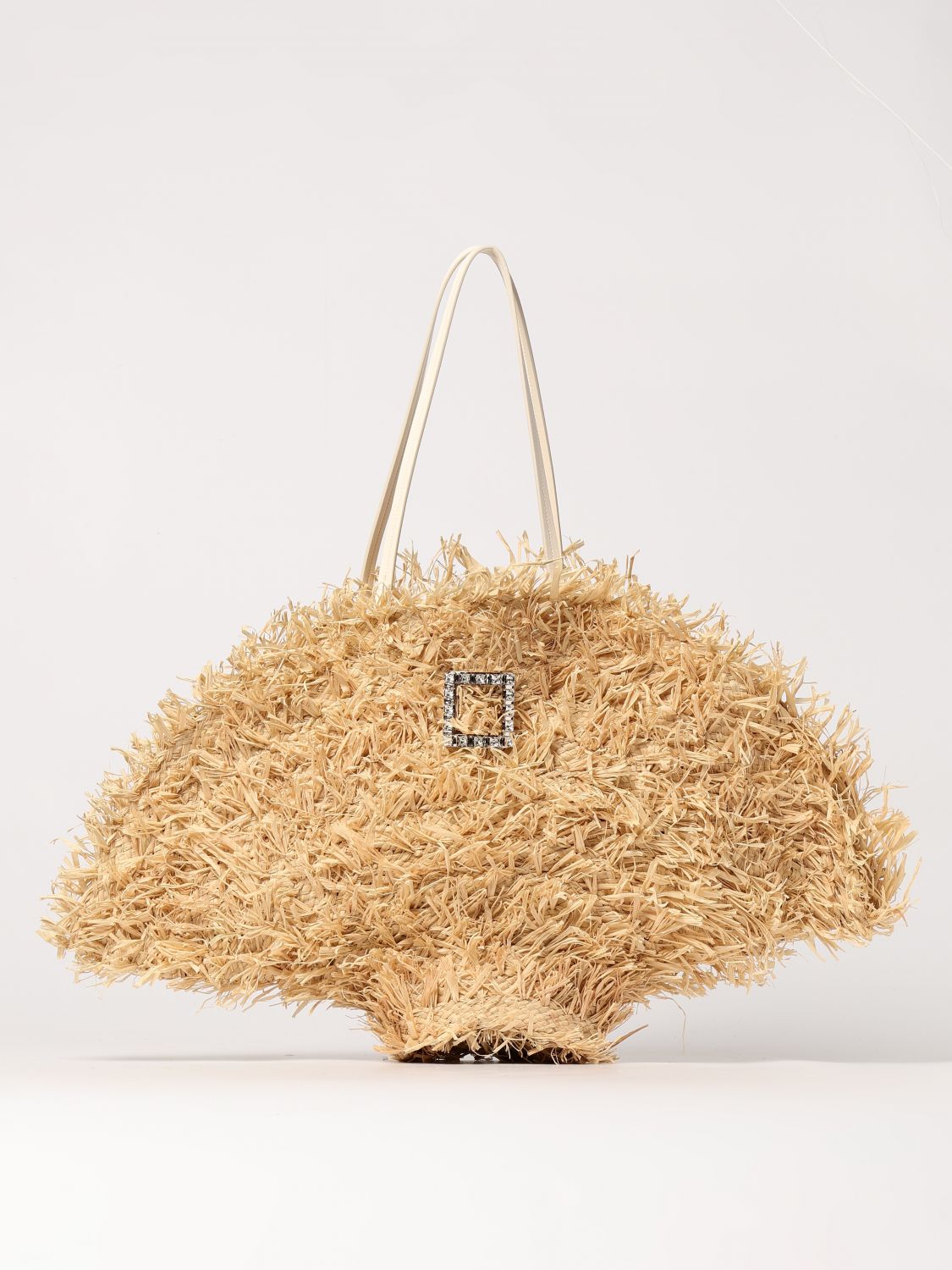 Shop Roger Vivier Tote Bags Woman Color Natural
