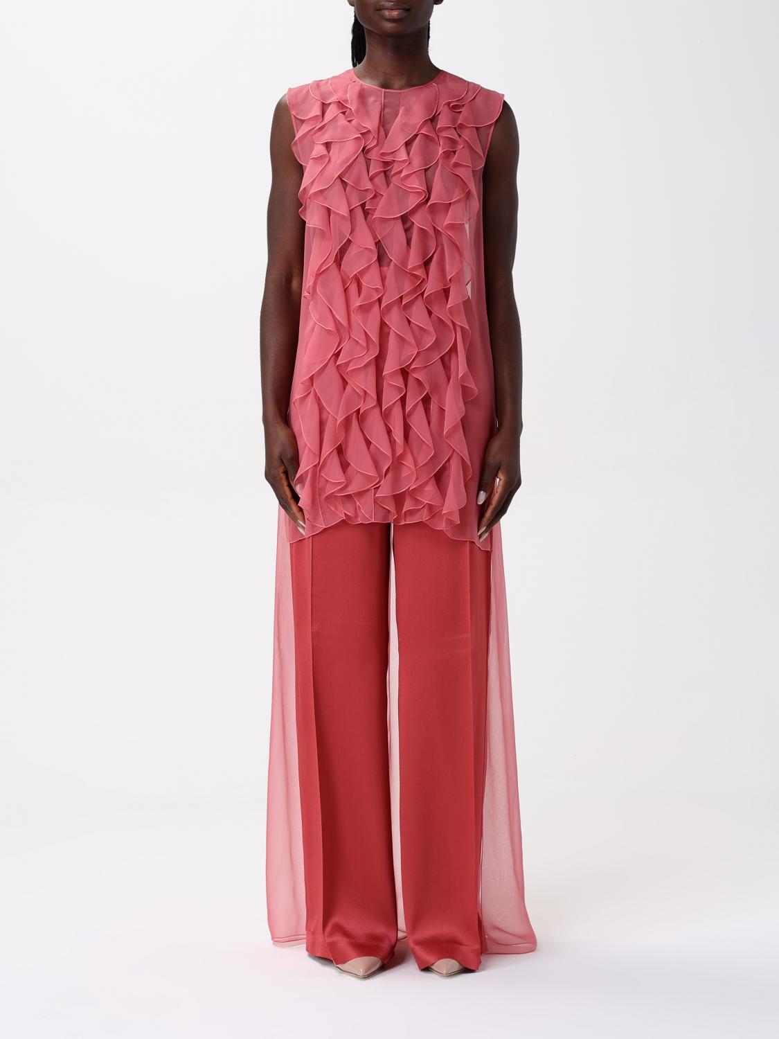 Alberta Ferretti Rouches Shirt In Lilac