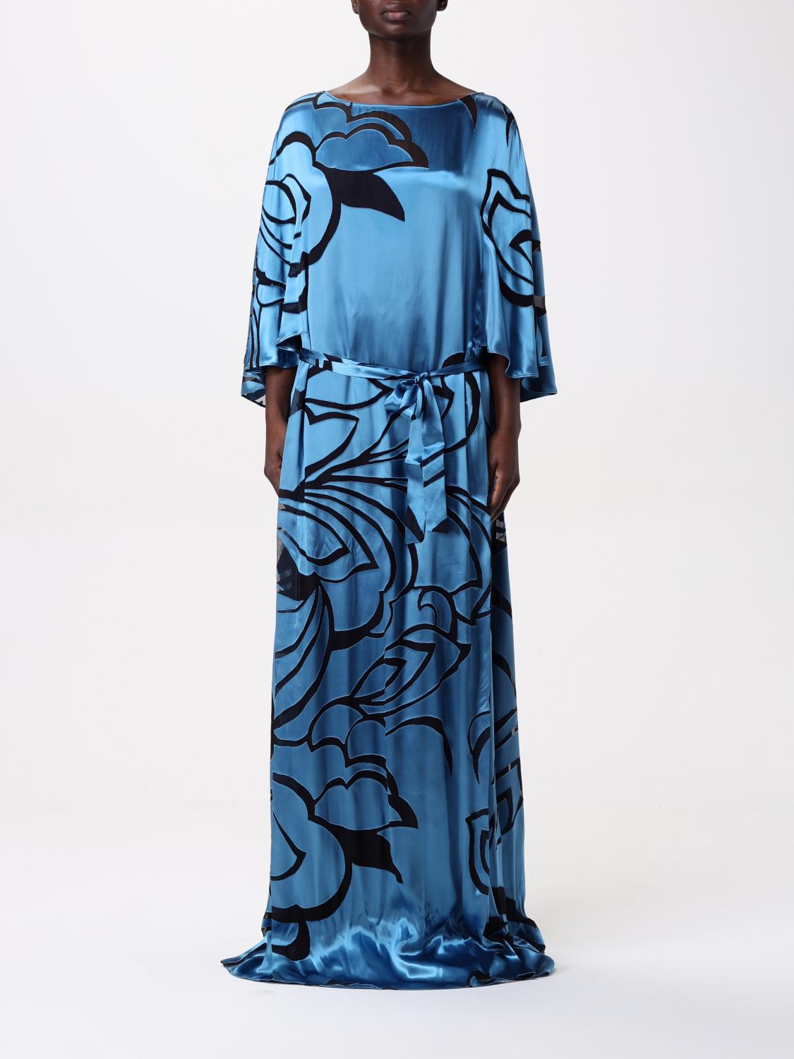 Alberta Ferretti Dress In Gnawed Blue