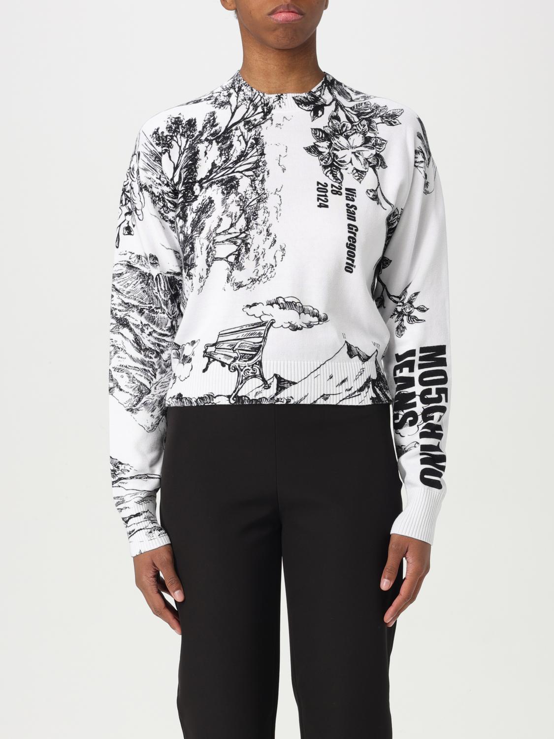 Moschino Sweater Jeans Woman Color White In White