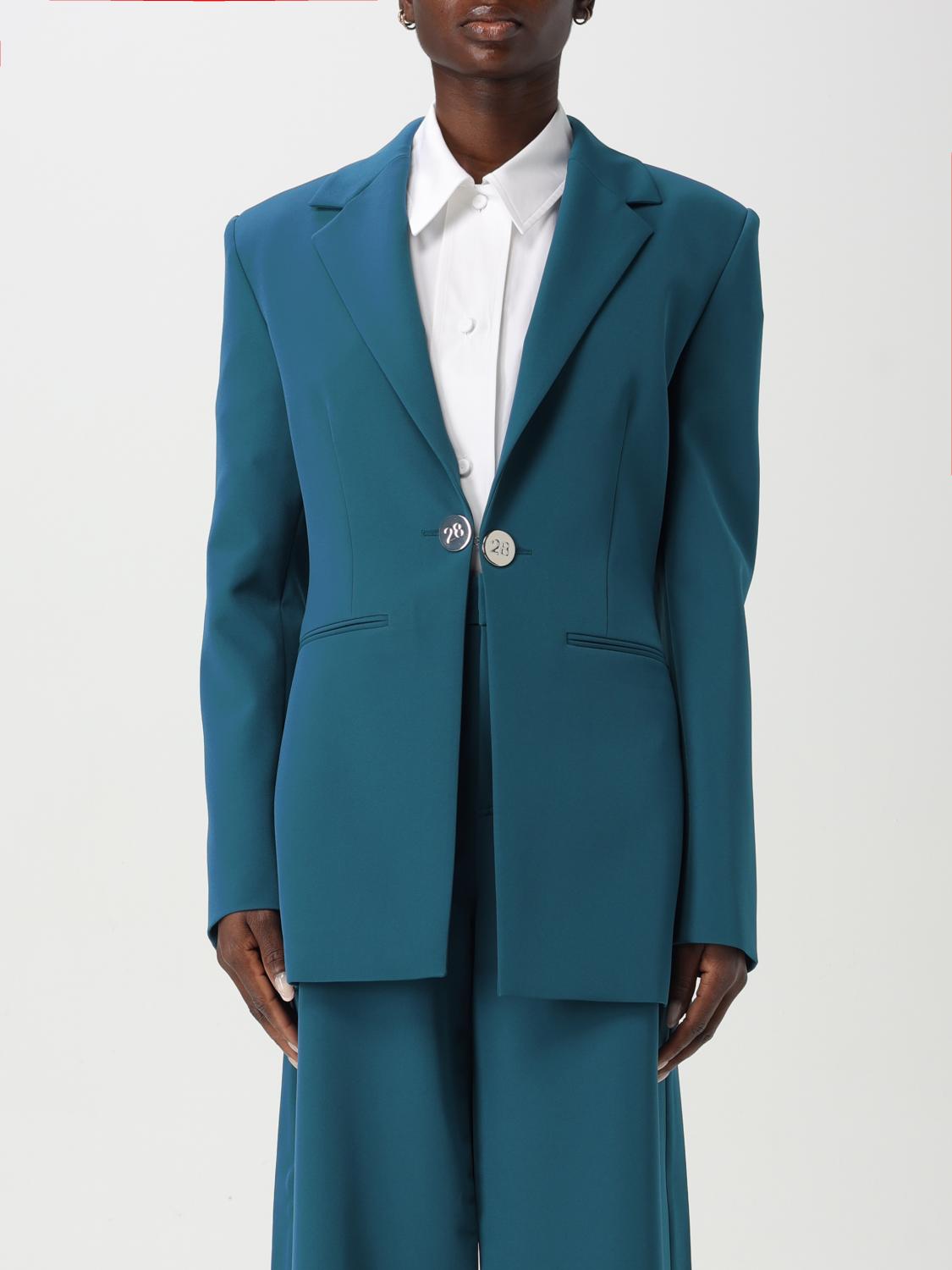 Moschino Jeans Blazer Woman Color Teal In Teal