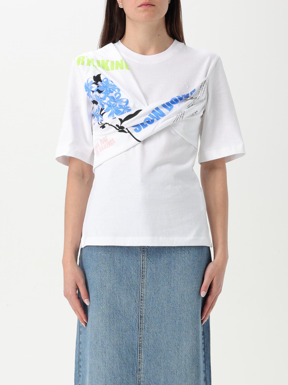 Tシャツ・カットソー MOSCHINO JEANS Woman T-Shirt White 12093229 1001 Moschino EN | Moschino Jeans: Women's designer t-shirts