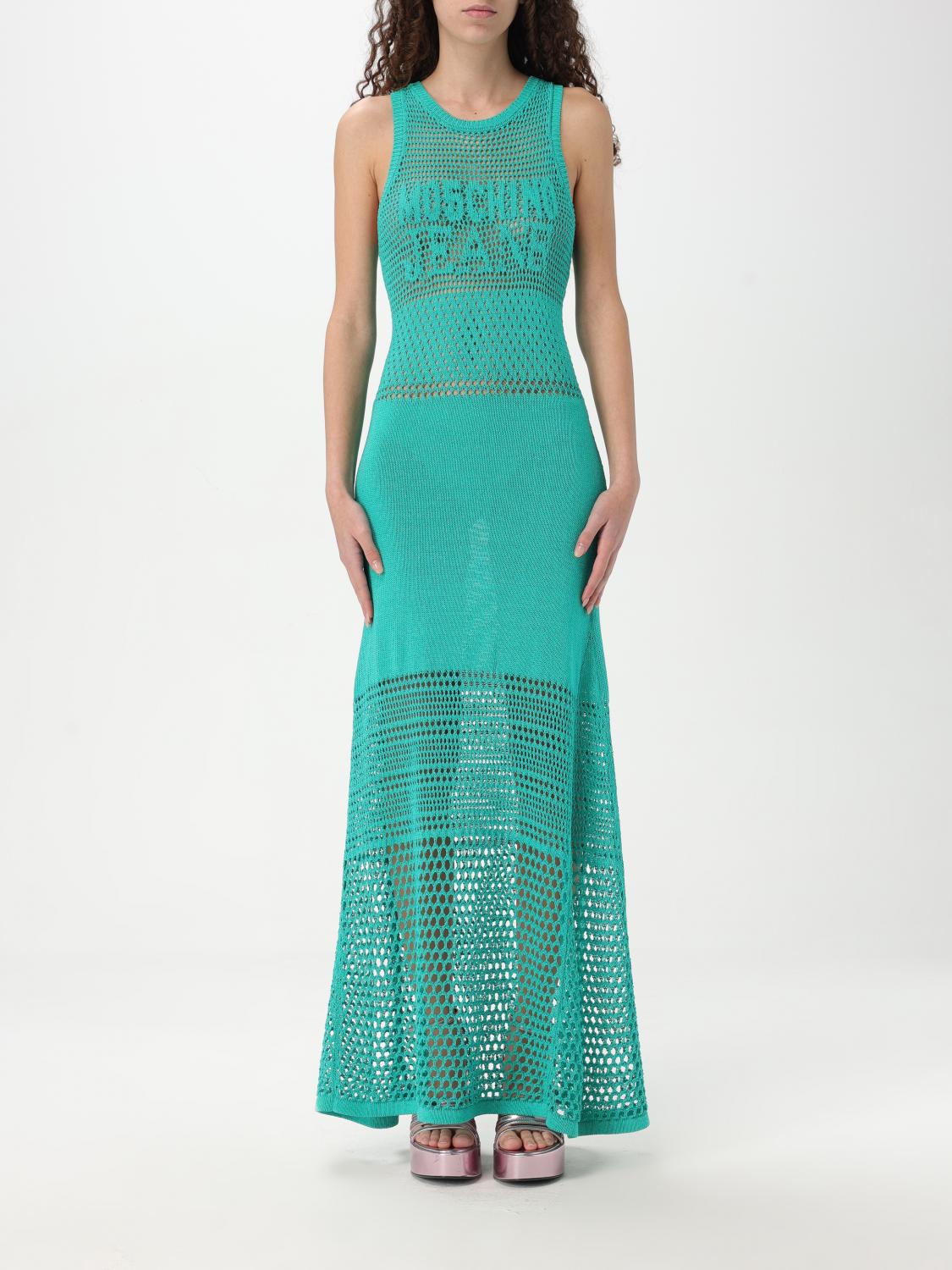 Moschino Dress Jeans Woman Color Green In Green
