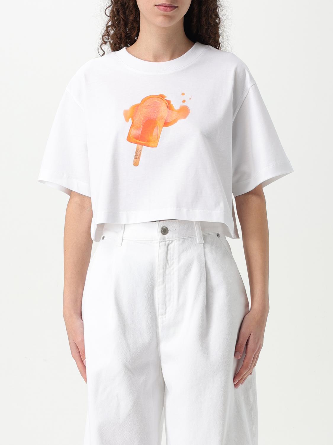 Moschino Playful Ice-cream Print Cropped T-shirt