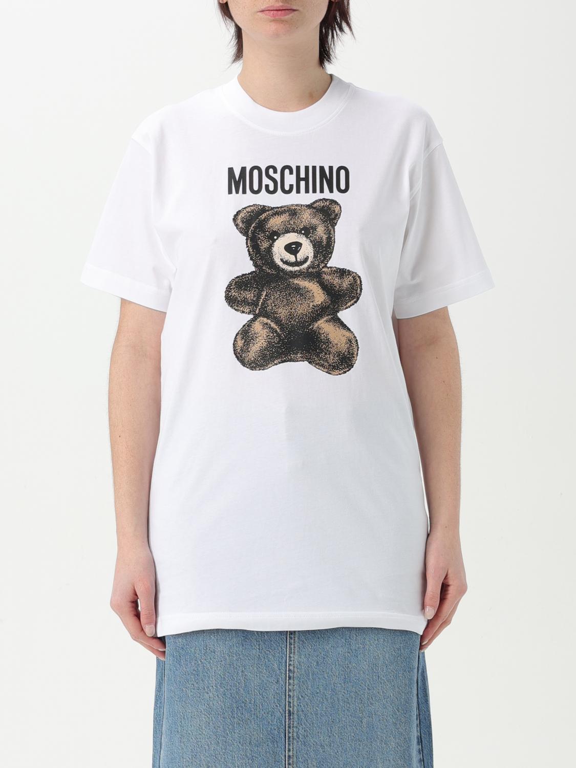 Moschino Logo Printed Cotton Jersey T-shirt