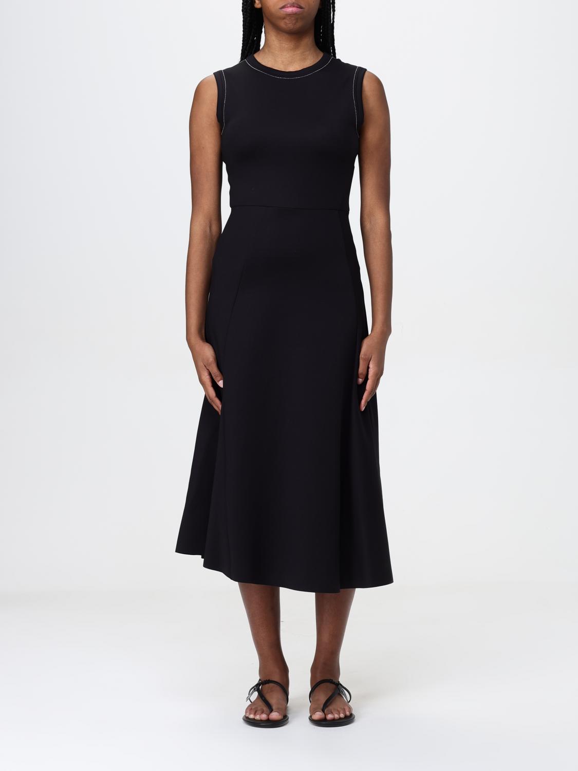 Fabiana Filippi Black Midi Dress In 黑色