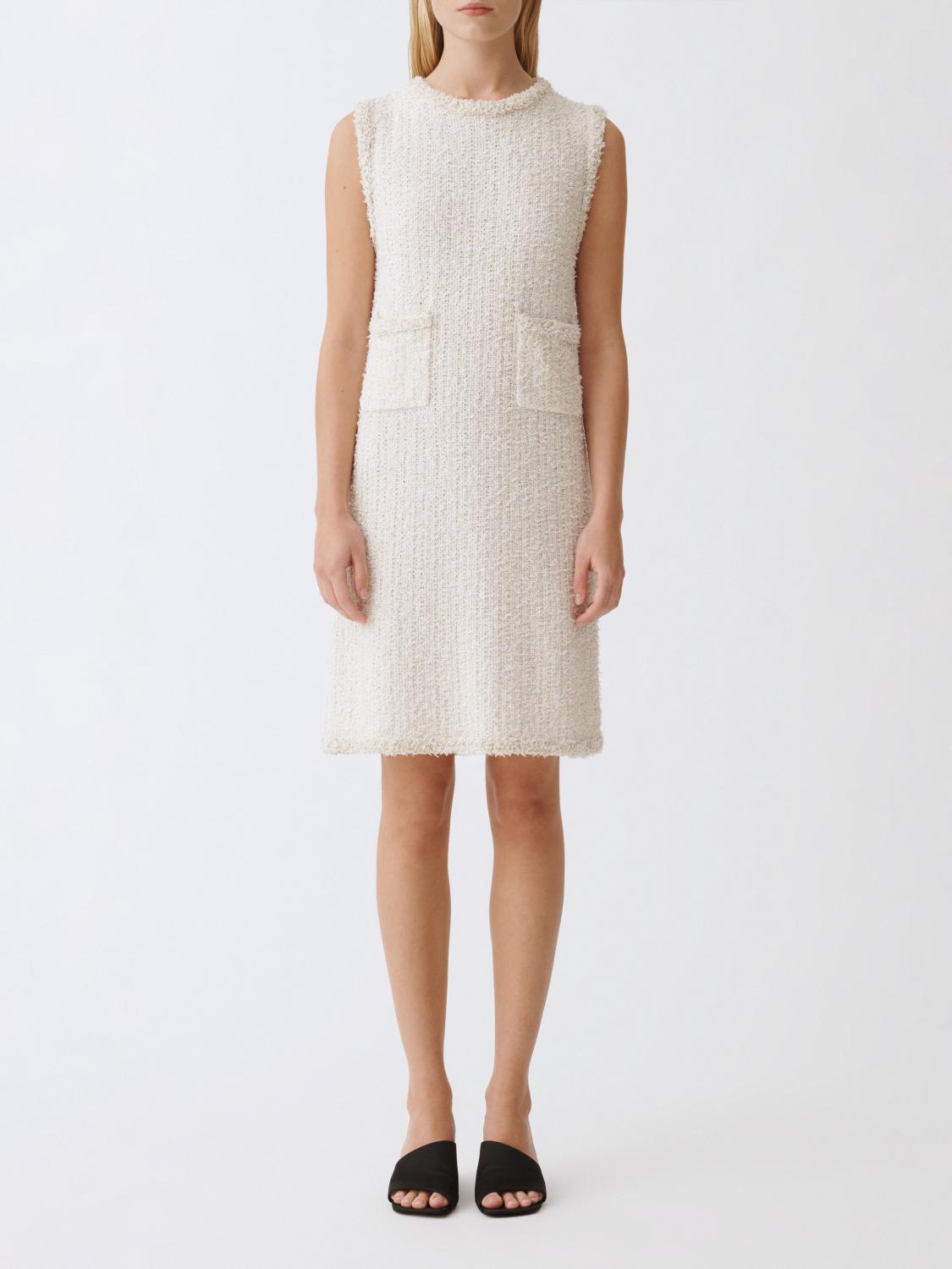 Fabiana Filippi Textured Sequinned Mini Dress In 白色