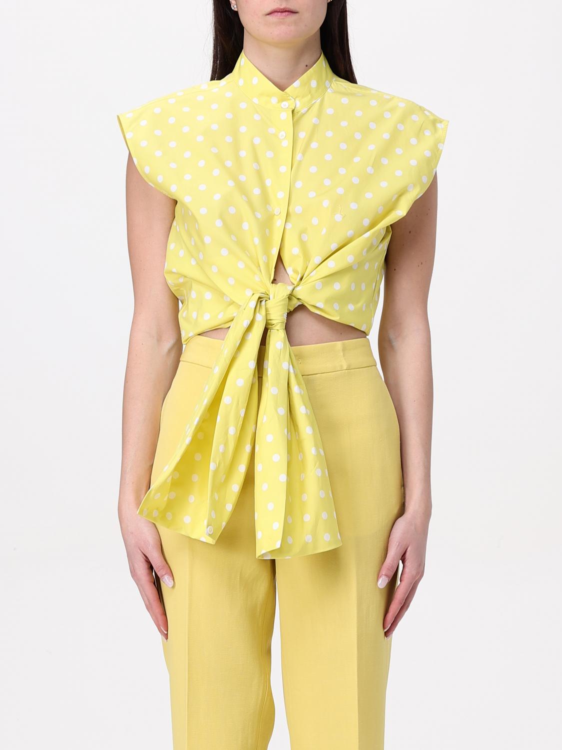 Fabiana Filippi Polka Dot Printed Shirt In Yellow