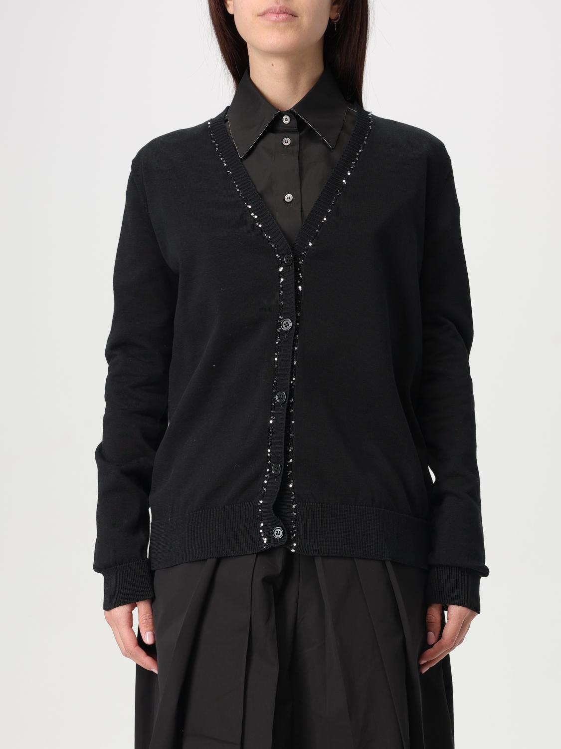 Fabiana Filippi V-neck Jumper In Black