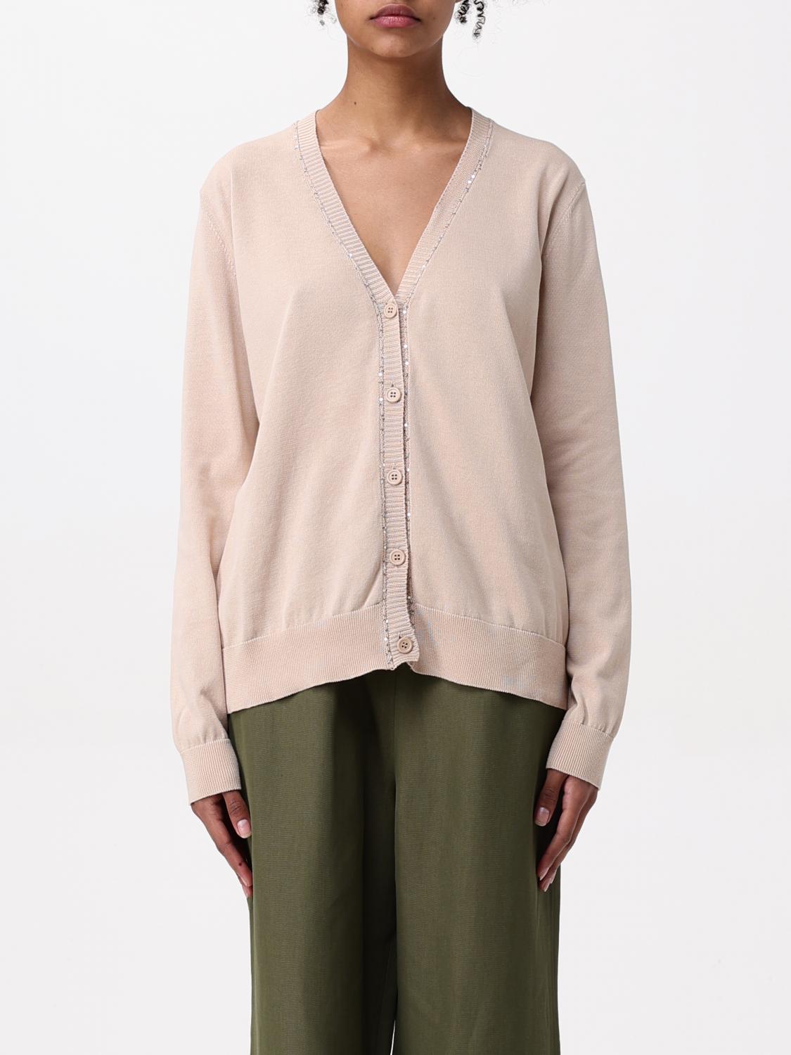 Fabiana Filippi Sequin-detailed Cardigan In Sand