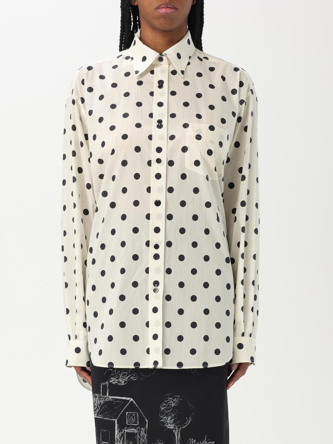 Moschino Couture Polka Dots Shirt In White