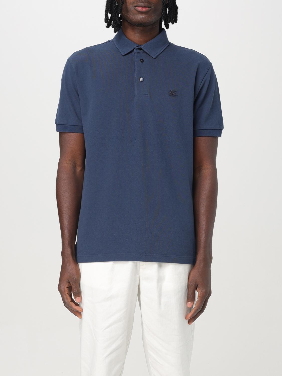 ETRO ETRO Polo Shirt Men color Blue　エトロ ポロシャツ メンズ カラー ブルー
