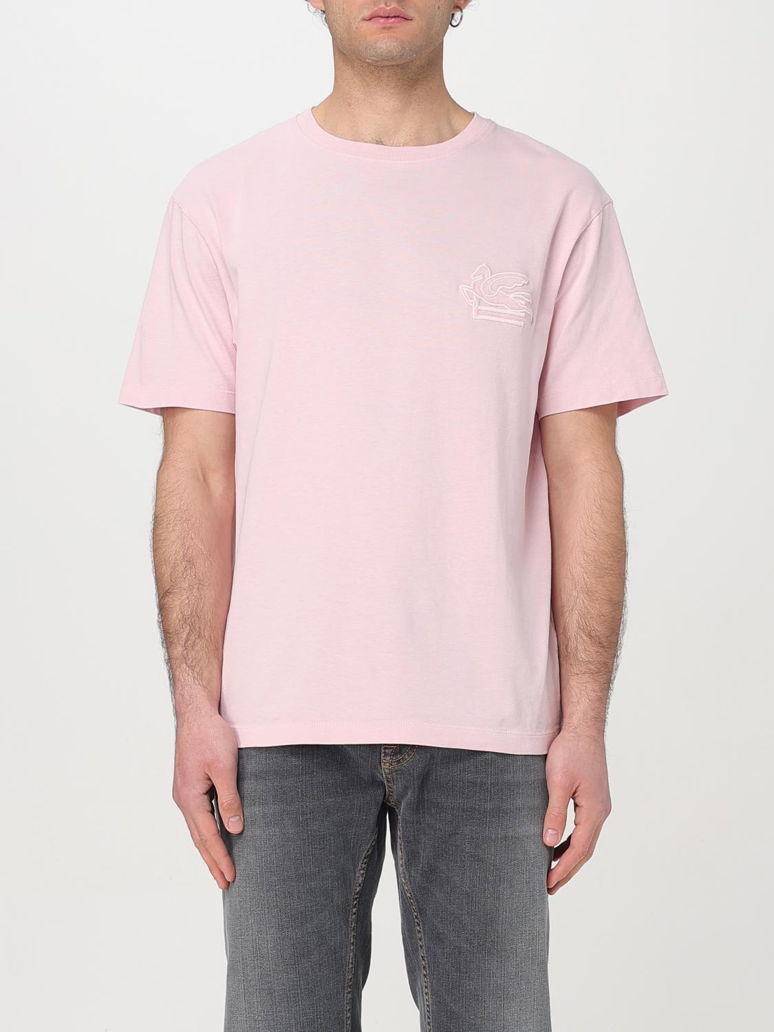 Etro Cotton Logo T-shirt In Pink