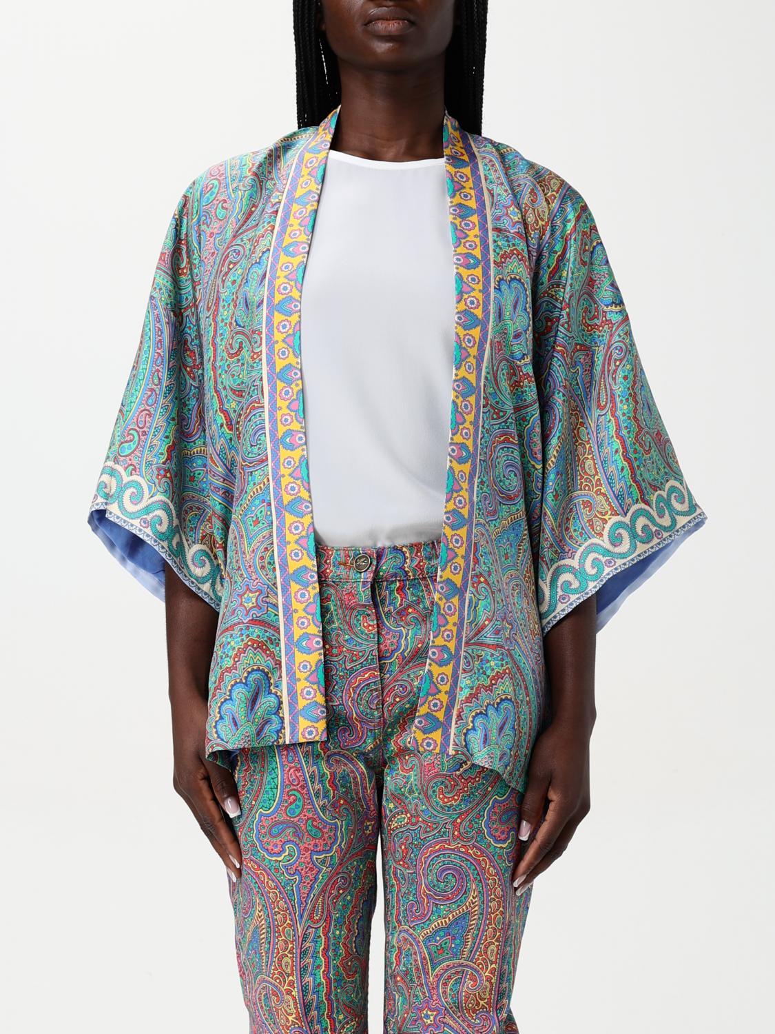Shop Etro Jacket Woman Color Multicolor In Bunt