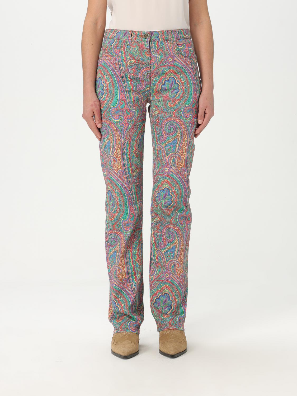 Etro Paisley High-rise Flare Trousers In Multicolor