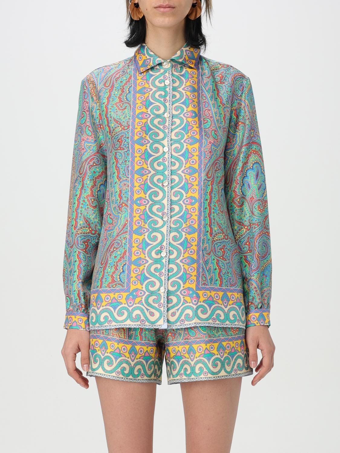 Etro Multi-coloured Silk Paisley Shirt In Multicolor