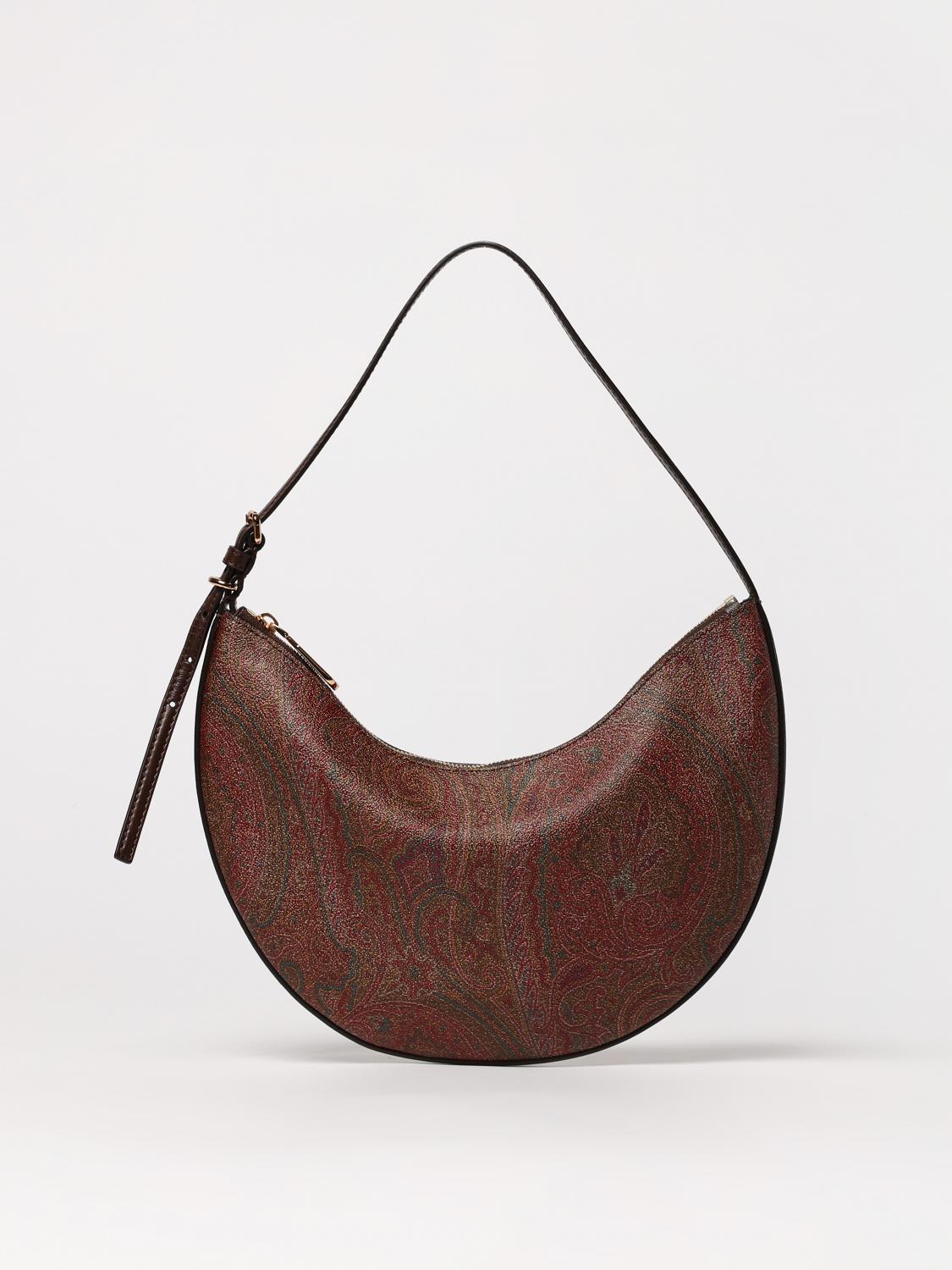 Etro Hobo Essential Small Shoulder Bag In Brown