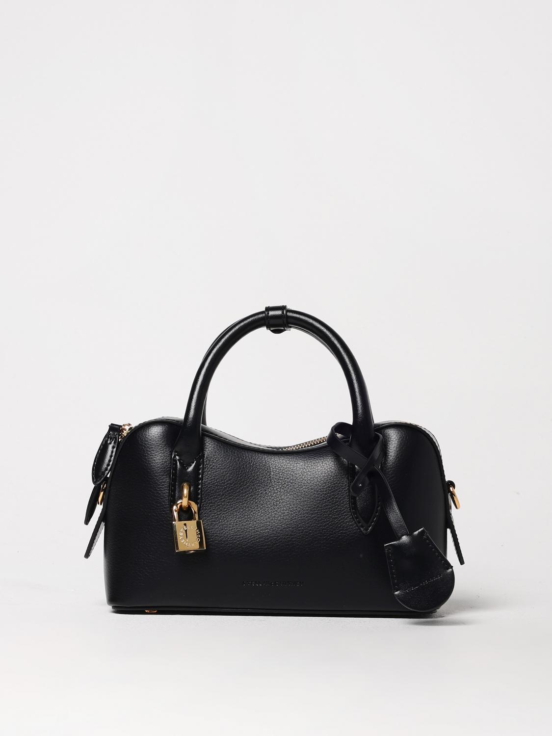 Stella Mccartney Ryder Grainy Eco Mat Top Handle Bag In Black