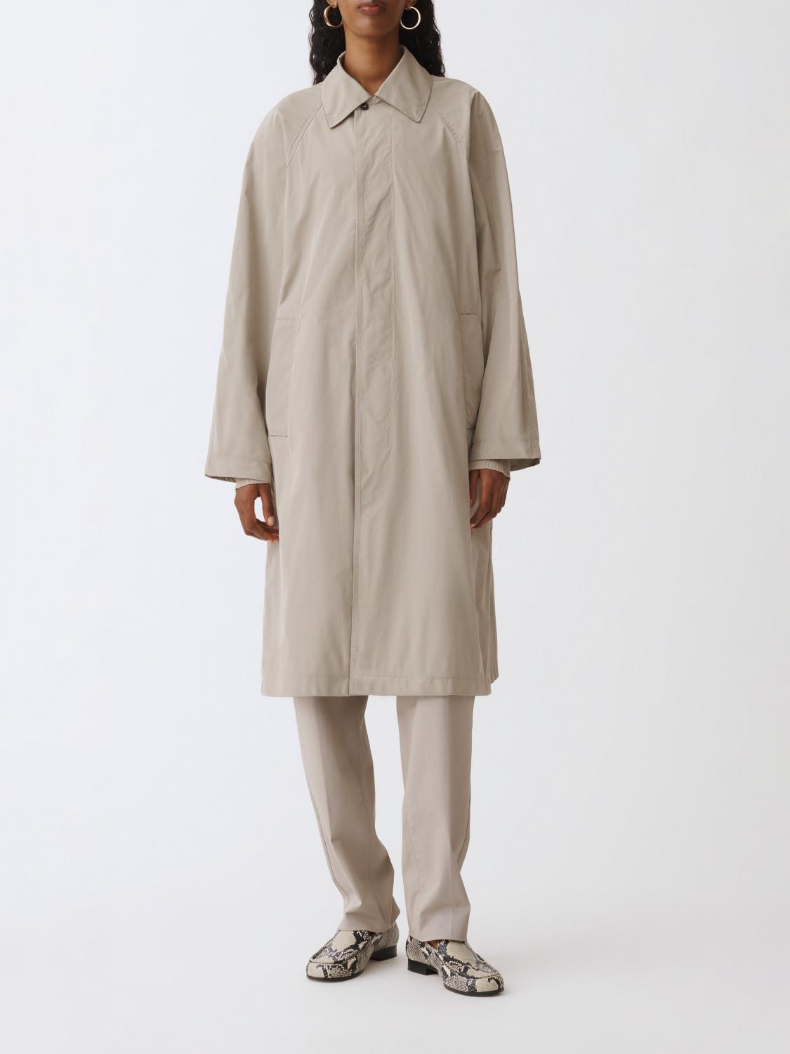 Fabiana Filippi Micro Faille Trench Coat In Beige