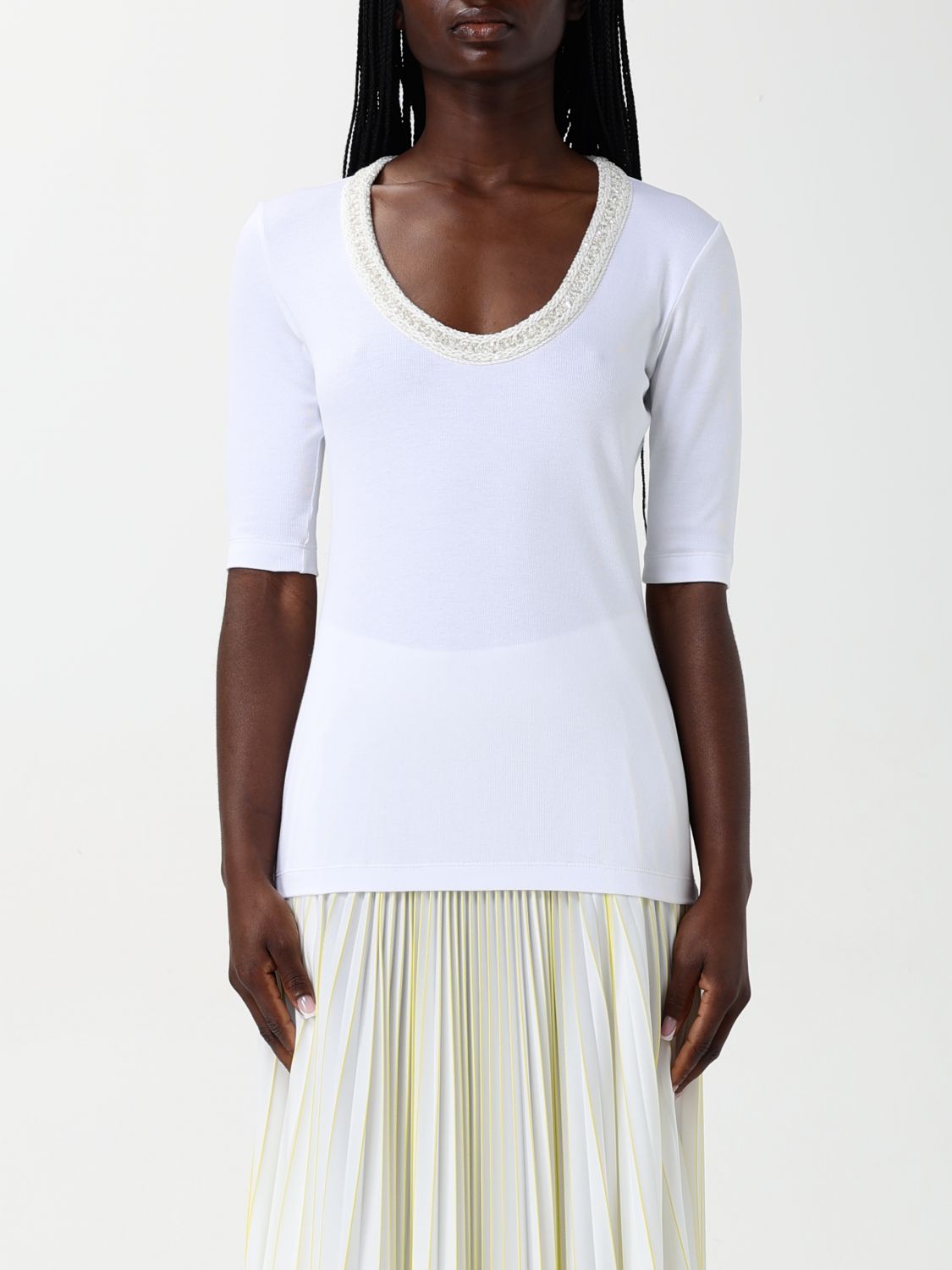 FABIANA FILIPPI T-SHIRT FABIANA FILIPPI WOMAN COLOR WHITE 1 423829243