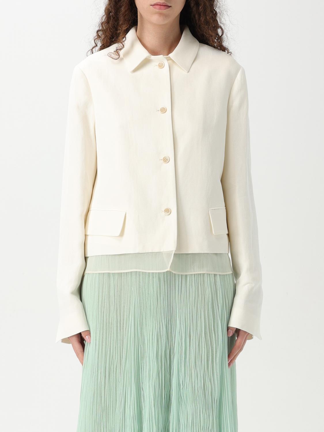 Shop Fabiana Filippi Jacket Woman Color White
