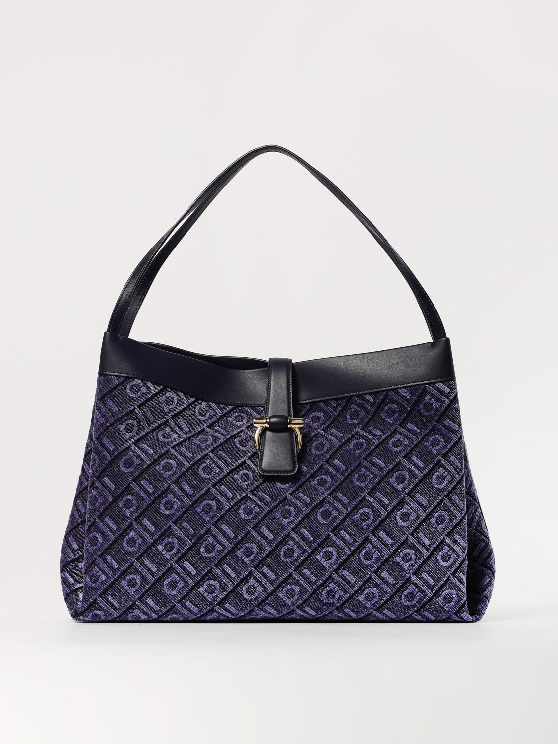 FERRAGAMO SHOULDER BAG FERRAGAMO WOMAN COLOR NAVY 423957045