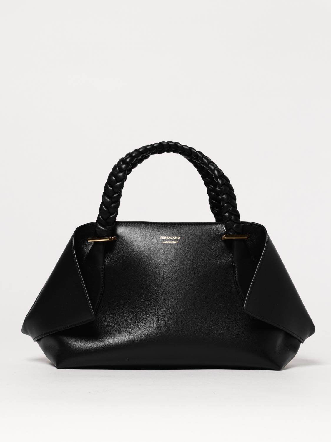 Ferragamo Women Small Scarf Handbag In Black