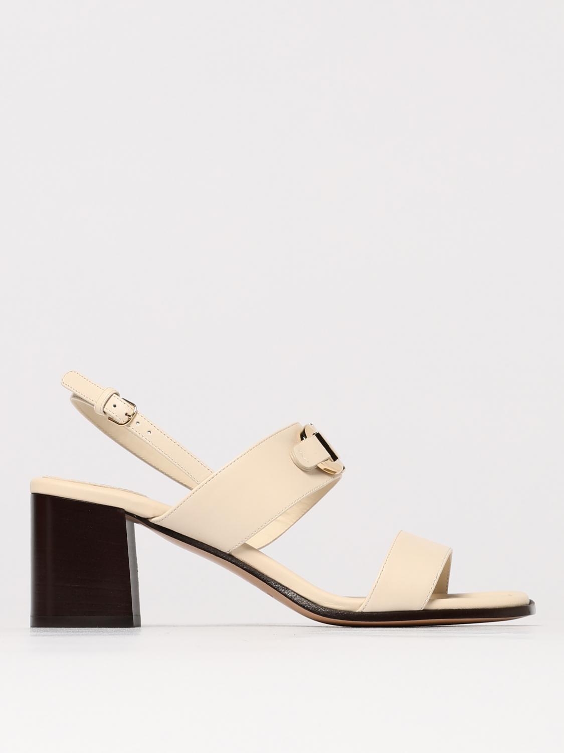 Ferragamo 55mm Gancini-buckle Leather Sandals In Yellow Cream