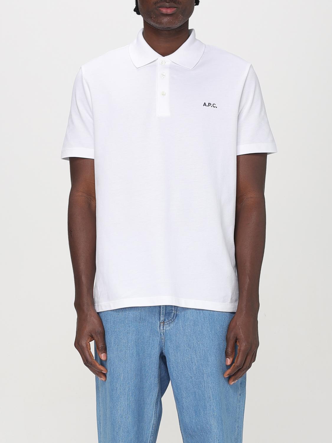 Shop Apc Polo Shirt A. P.c. Men Color White