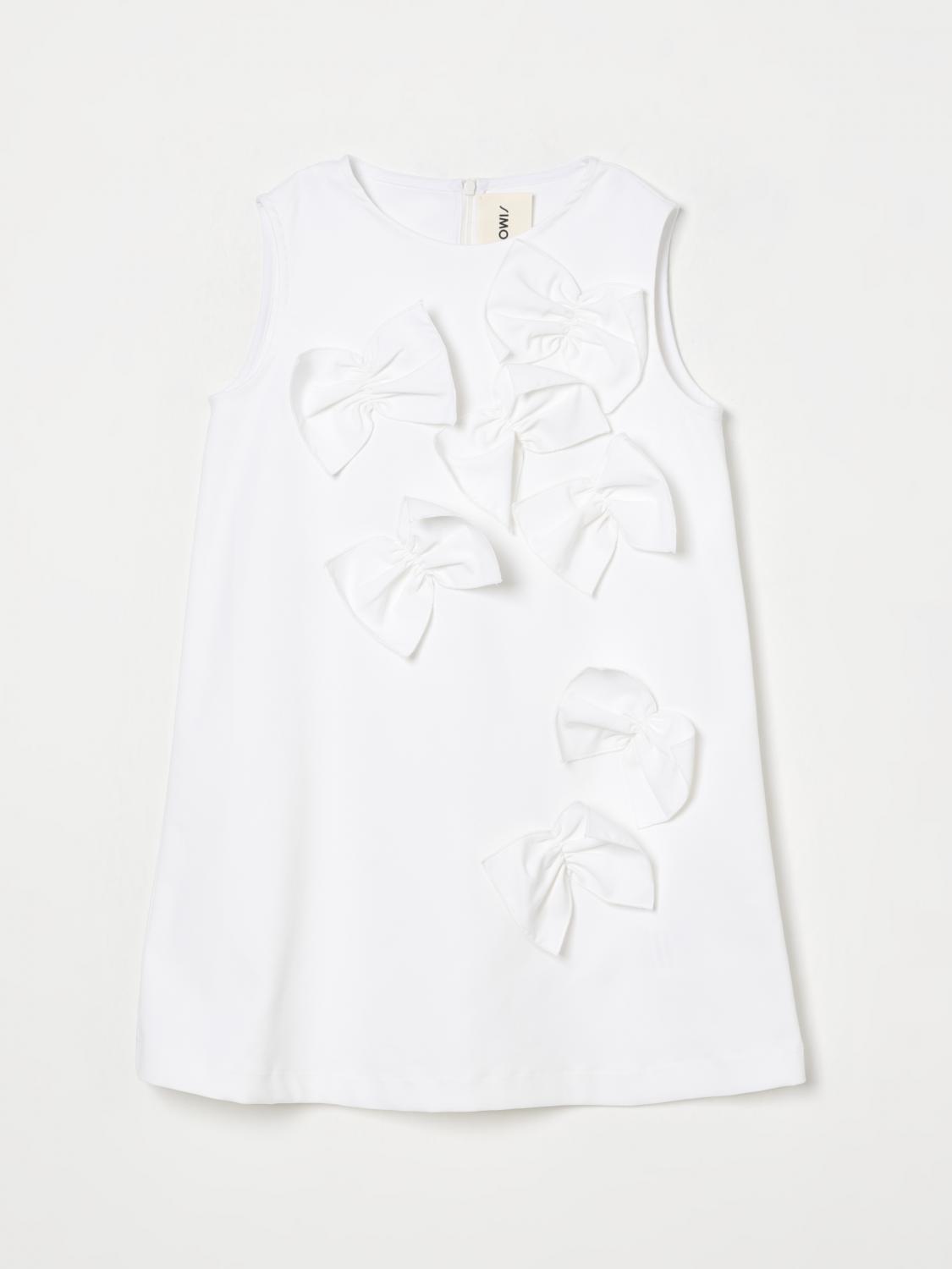 Simonetta Bow-detailed Dress In White