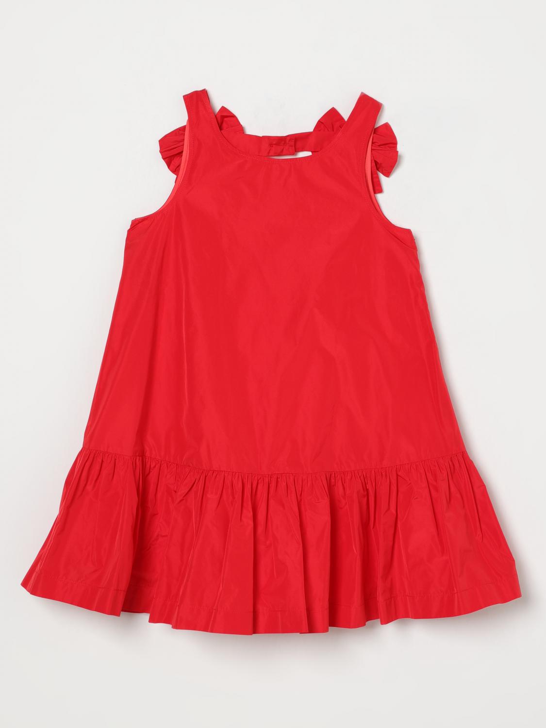 Simonetta Bow-detail Dress In Red