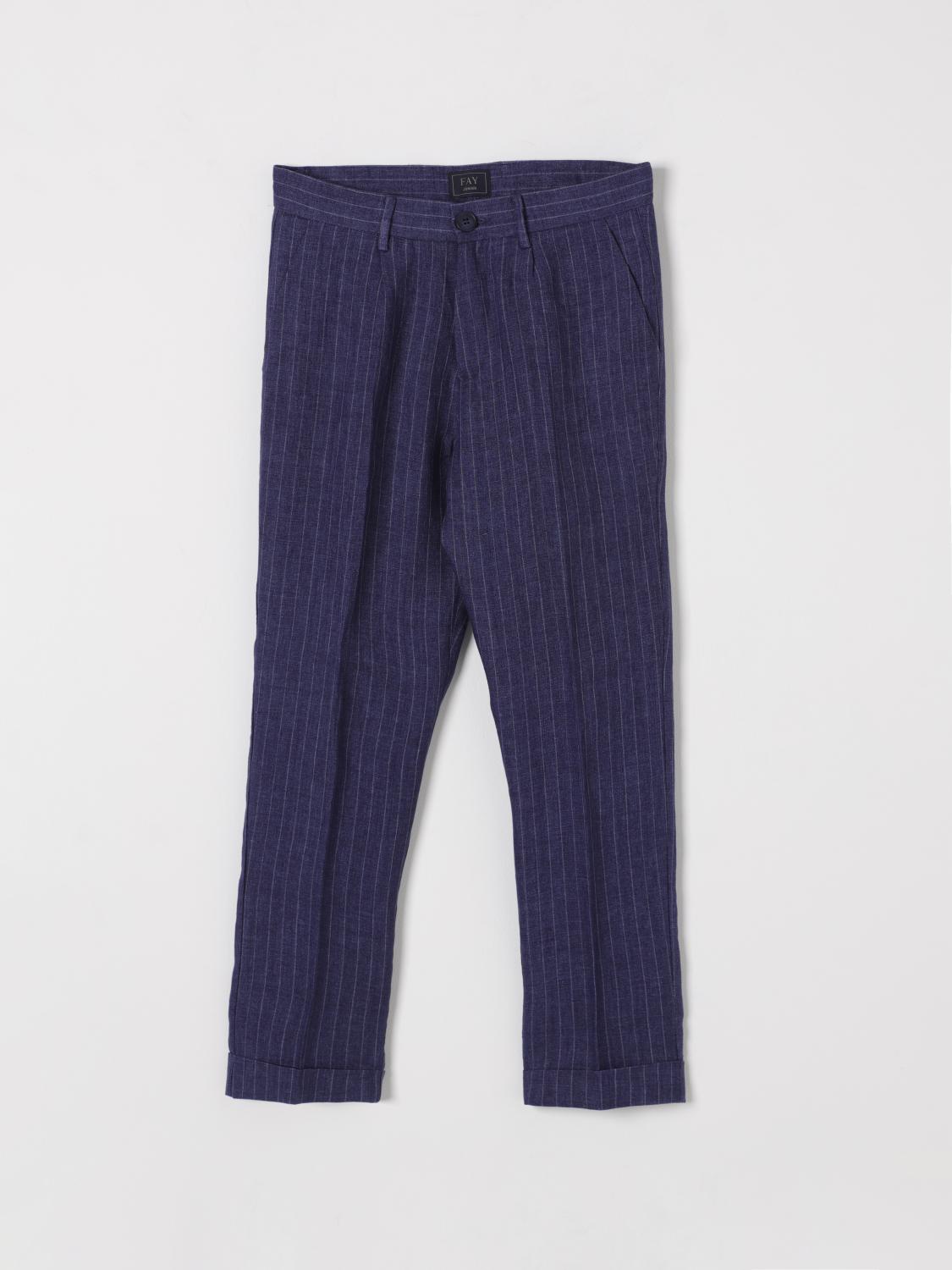 Fay Junior Pants Kids Color Blue In Blue