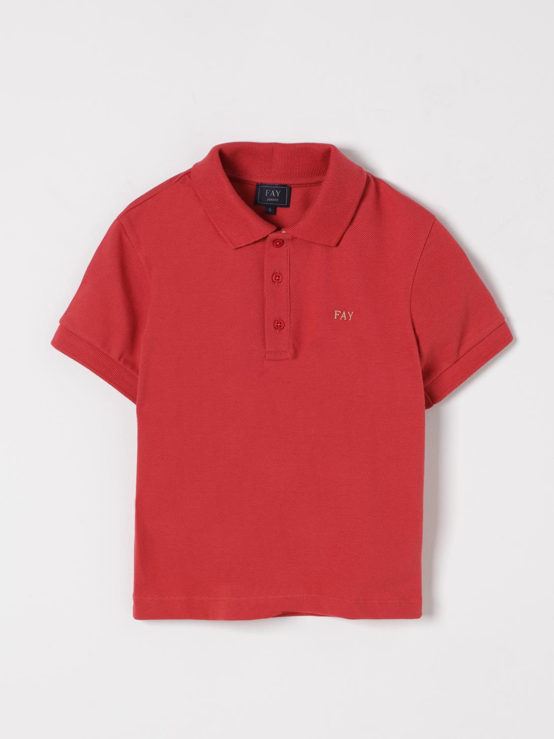 Shop Fay Junior Polo Shirt Kids Color Red