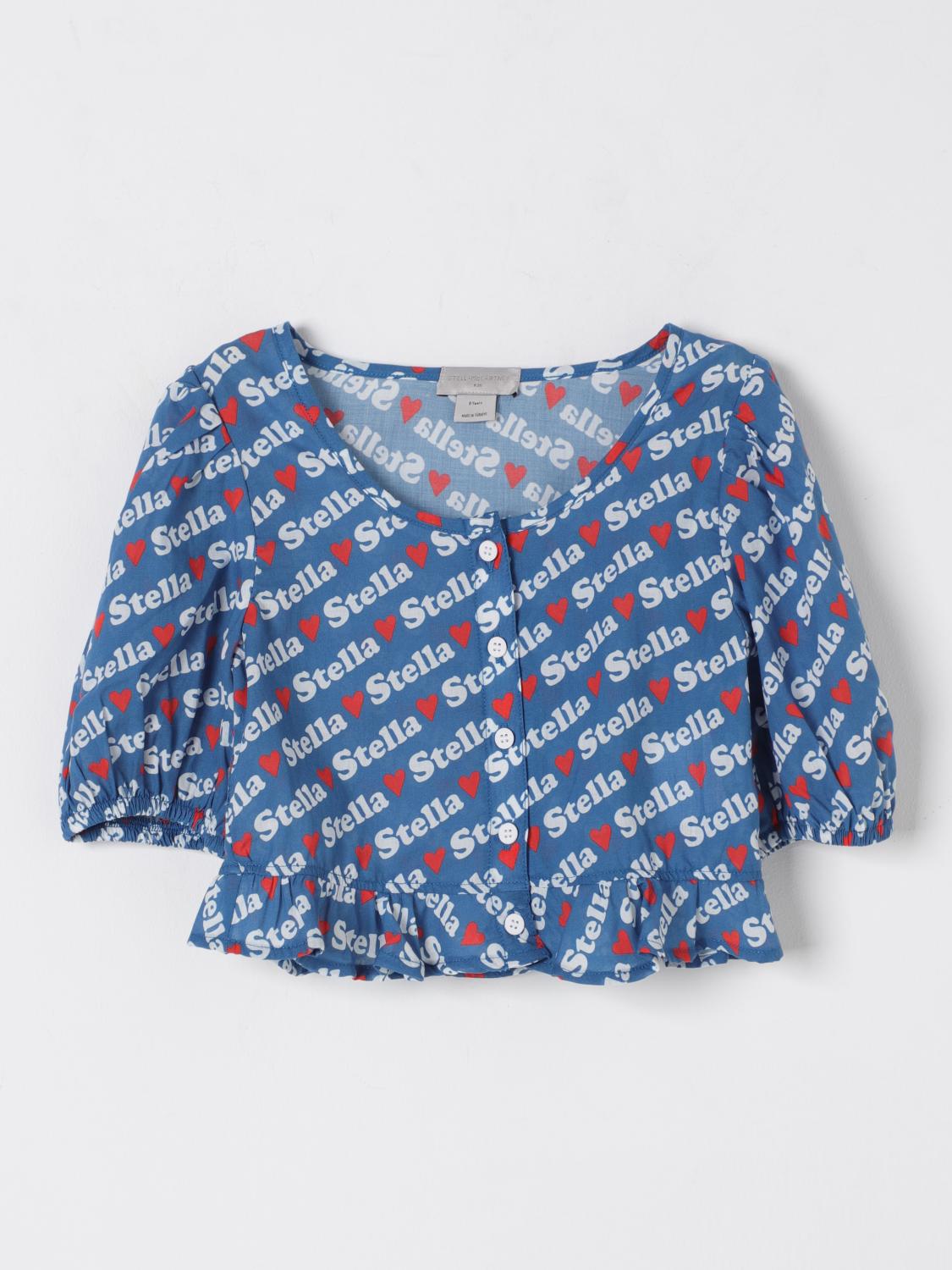 STELLA MCCARTNEY SHIRT STELLA MCCARTNEY KIDS KIDS COLOR PETROLEUM BLUE 424117035