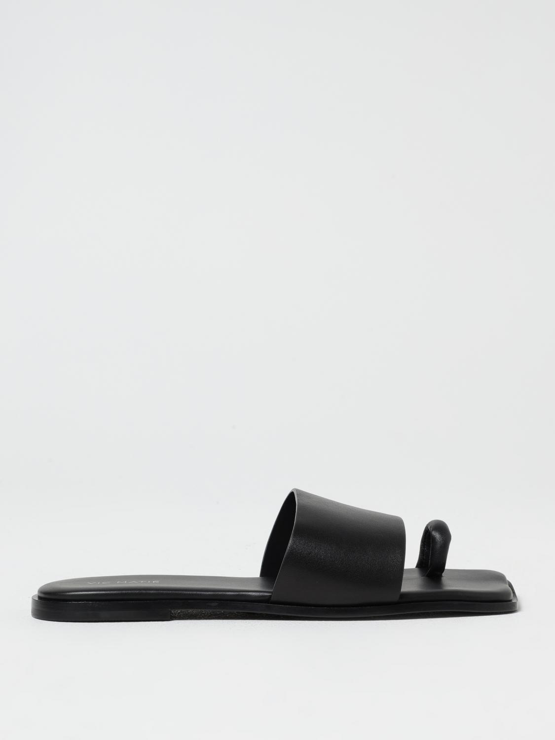 Shop Vic Matie Flat Sandals Vic Matié Woman Color Black