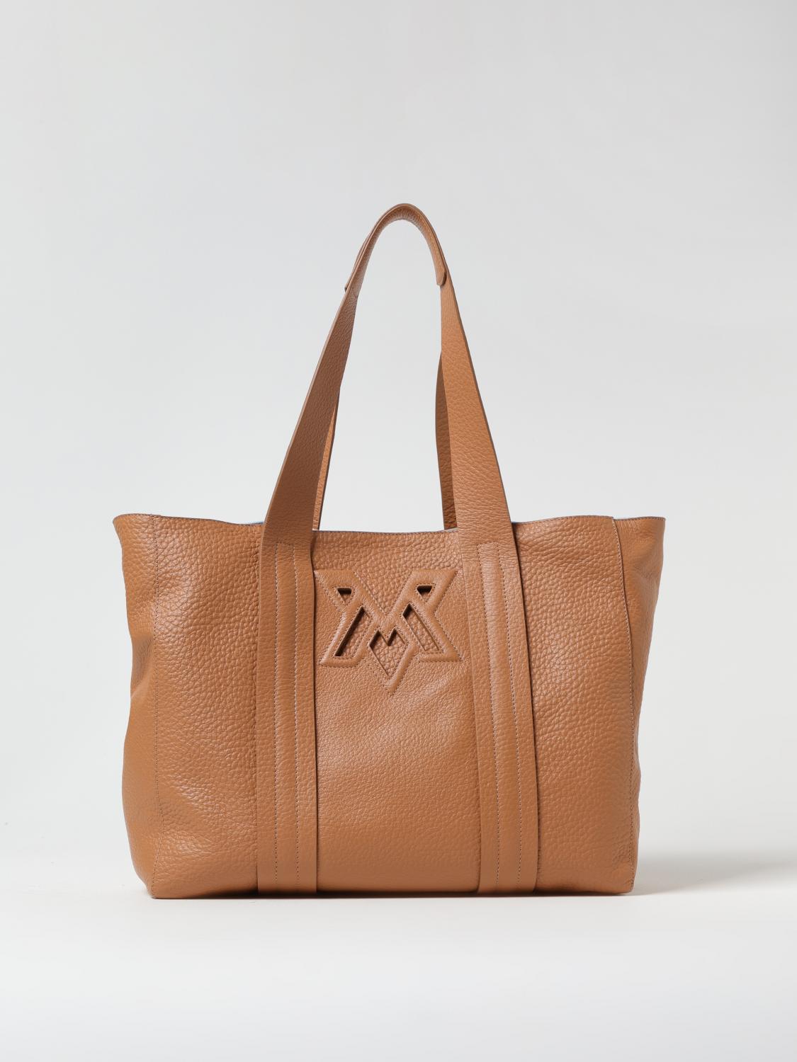 Vic Matie Double Handle Tote Bag In Leather