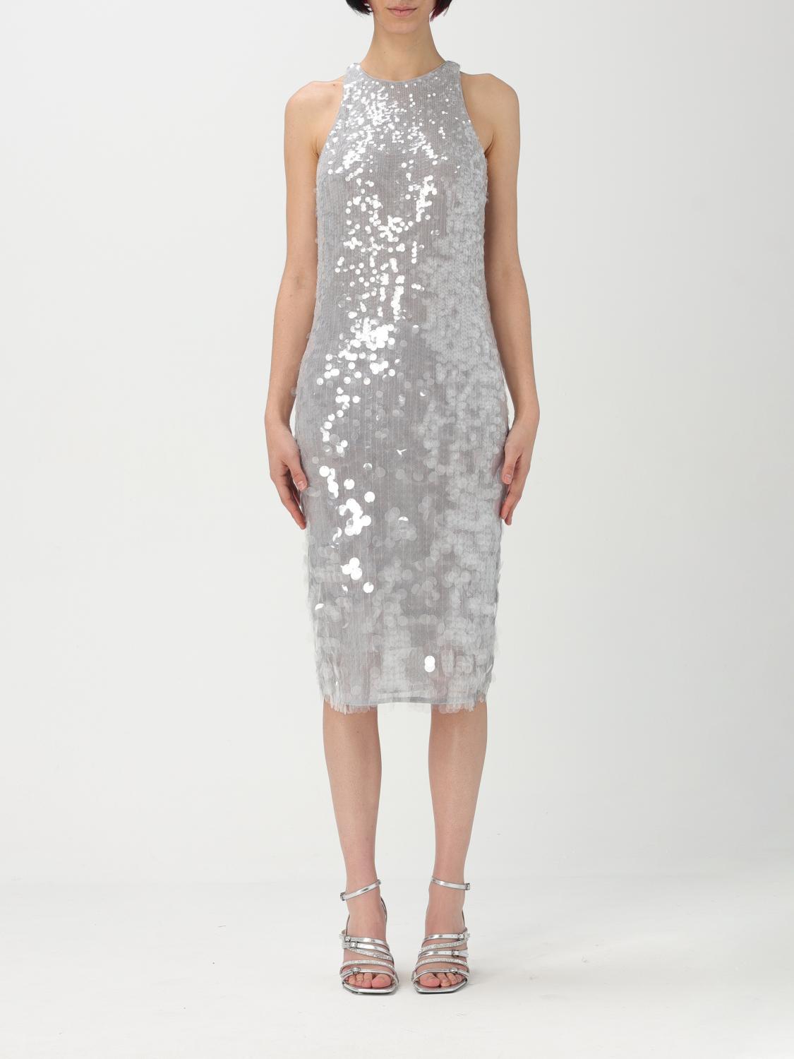 PATRIZIA PEPE DRESS PATRIZIA PEPE WOMAN COLOR SILVER 424324061
