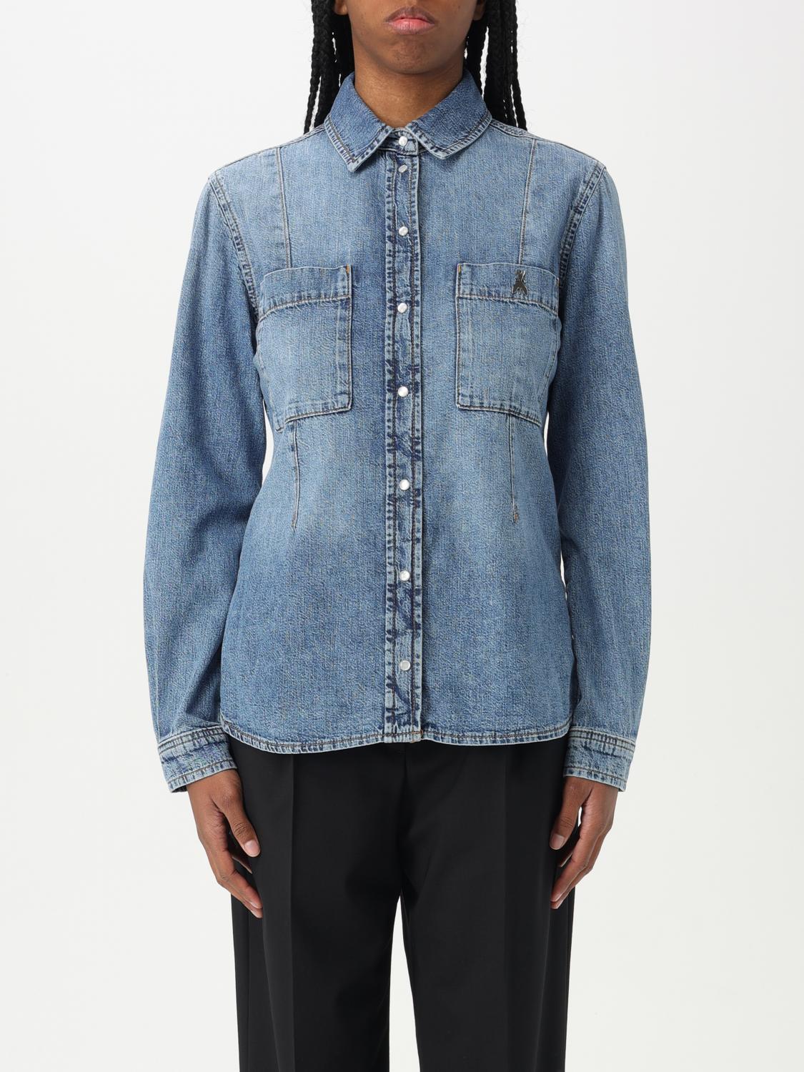 PATRIZIA PEPE SHIRT PATRIZIA PEPE WOMAN COLOR DENIM 424331028