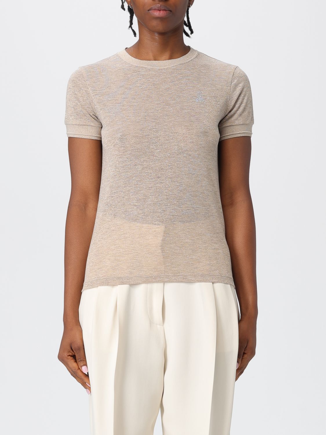 Patrizia Pepe T-shirt  Woman Color Beige In Gray
