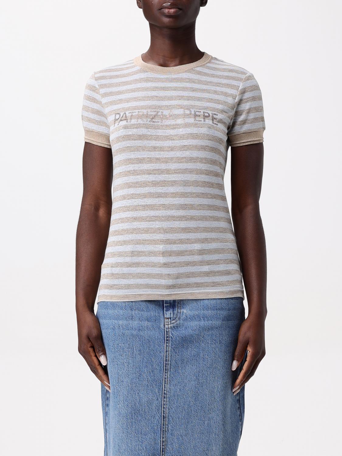 Shop Patrizia Pepe T-shirt Woman Color Gold