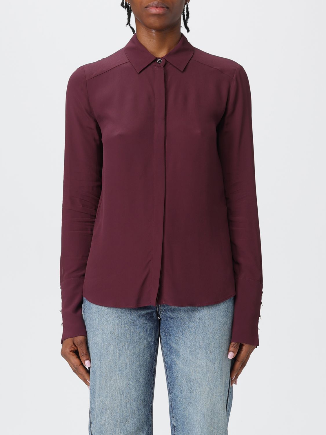 Patrizia Pepe Shirt  Woman Color Violet In Burgundy