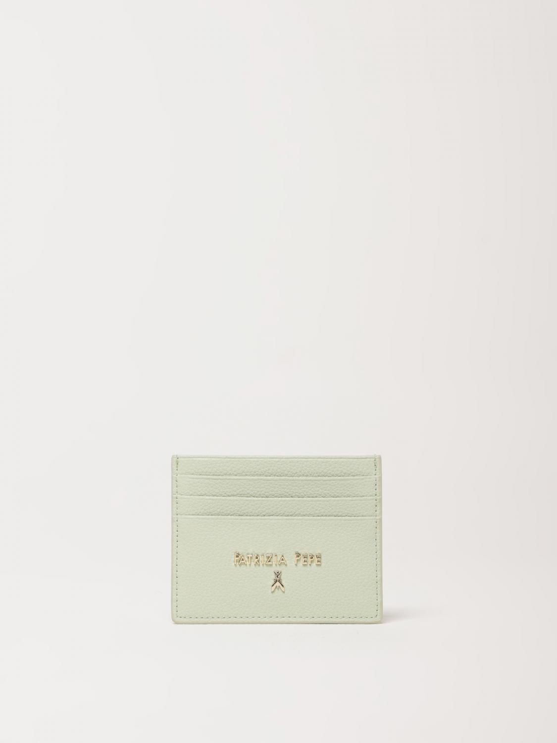 Patrizia Pepe Leather Cardholder In Mint
