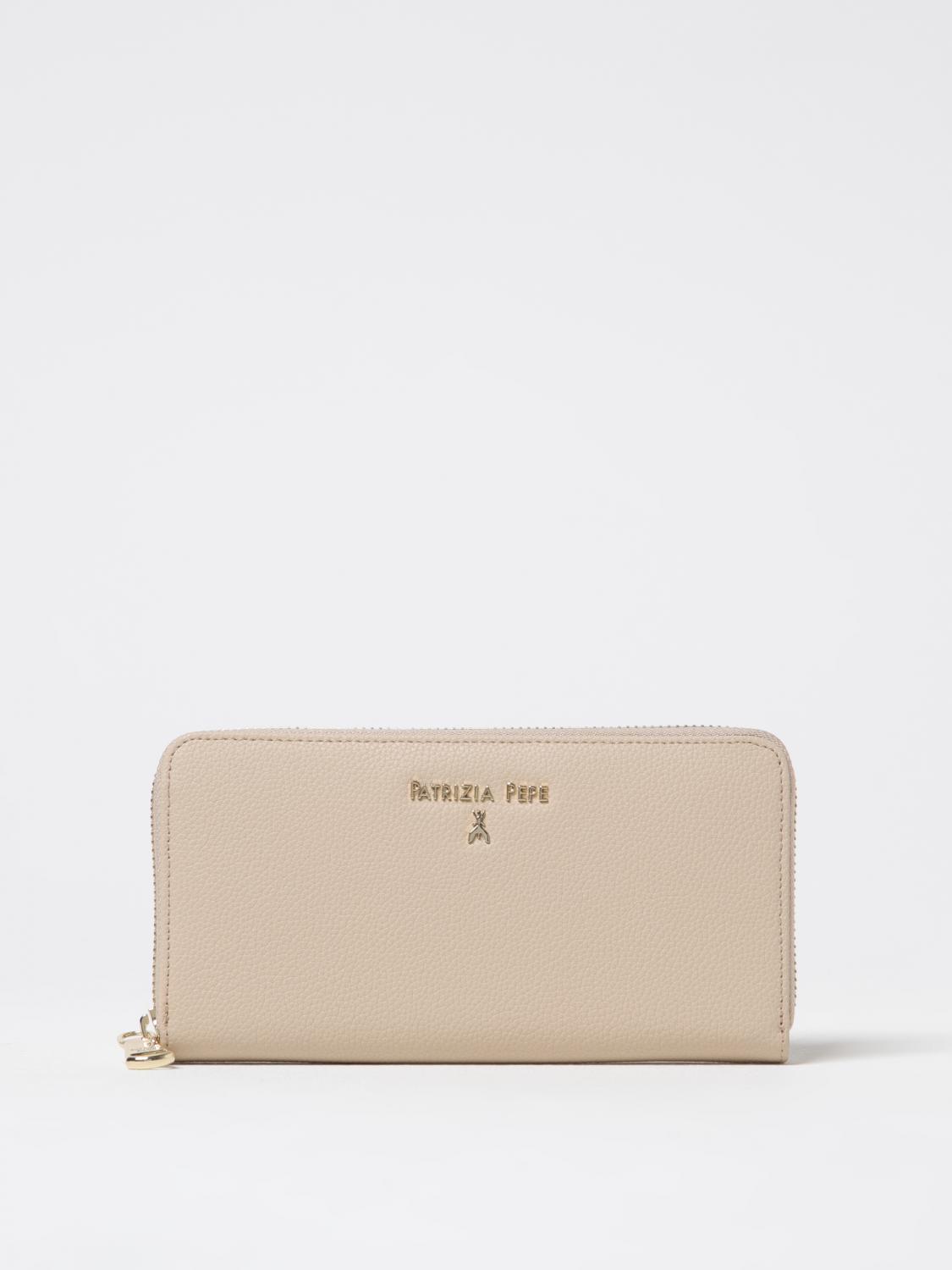 Patrizia Pepe Leather Wallet In Beige