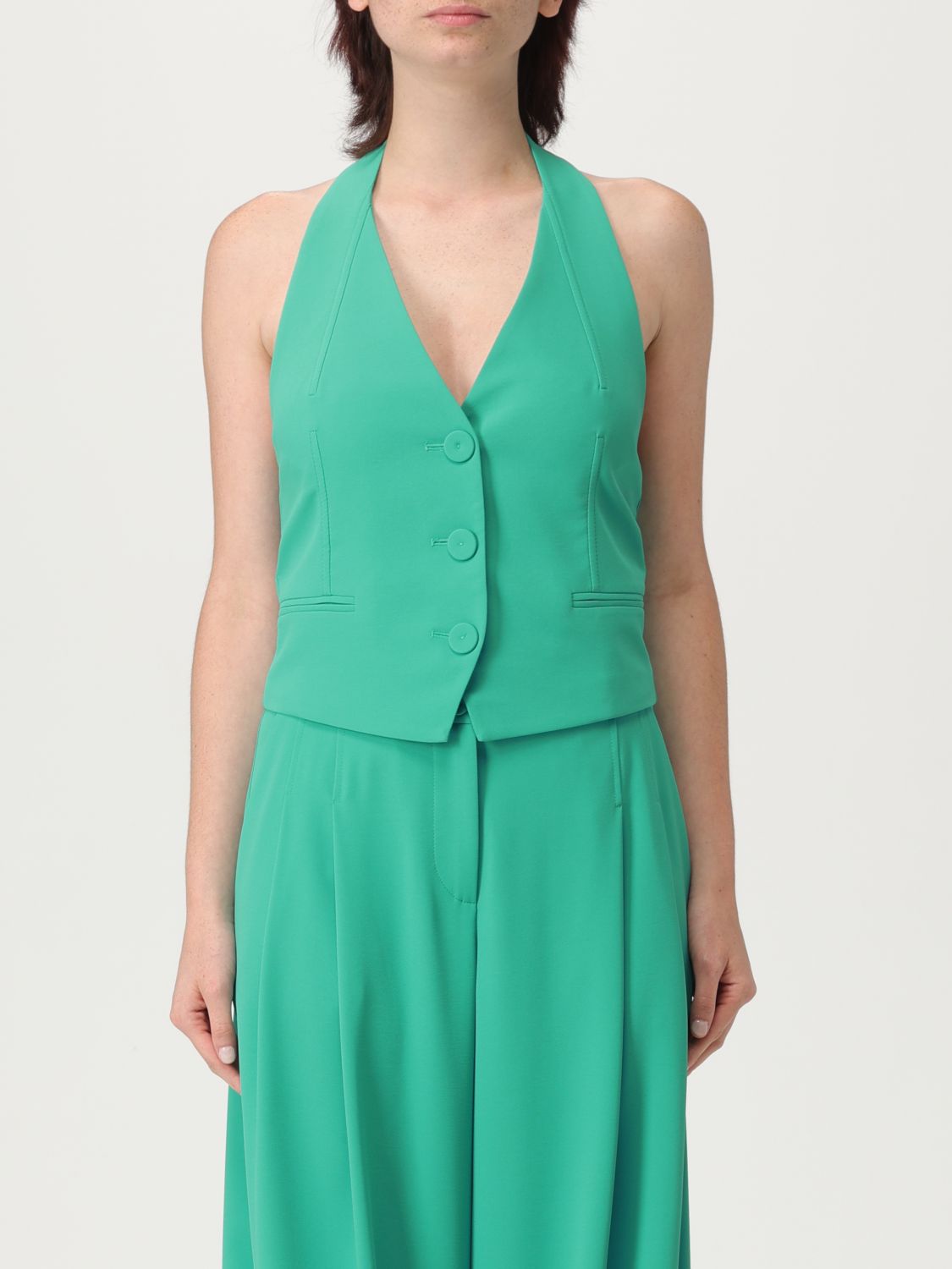 Patrizia Pepe Waistcoat Woman Color Green In Green