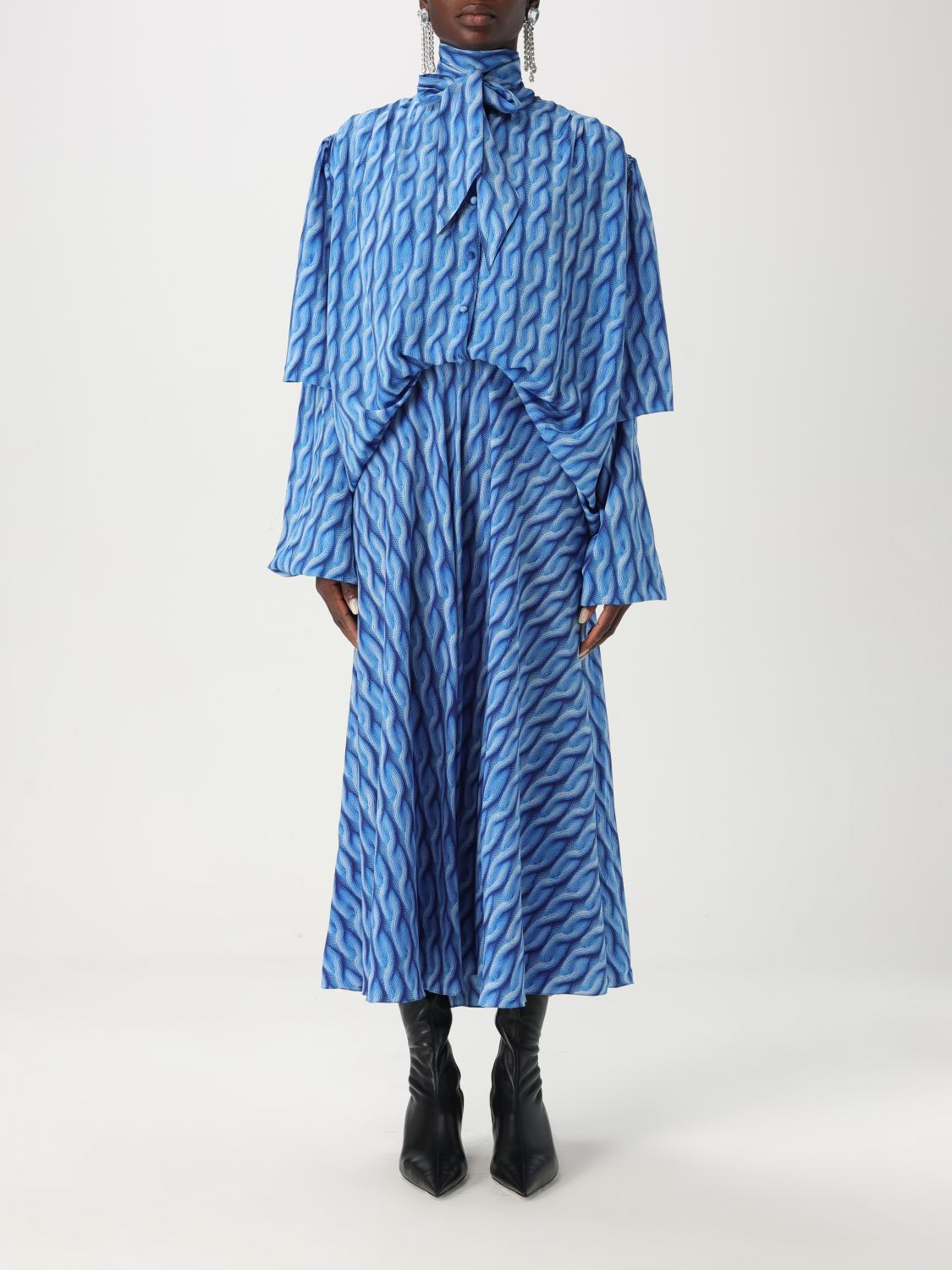 BALENCIAGA Abito chemisier in seta stampato