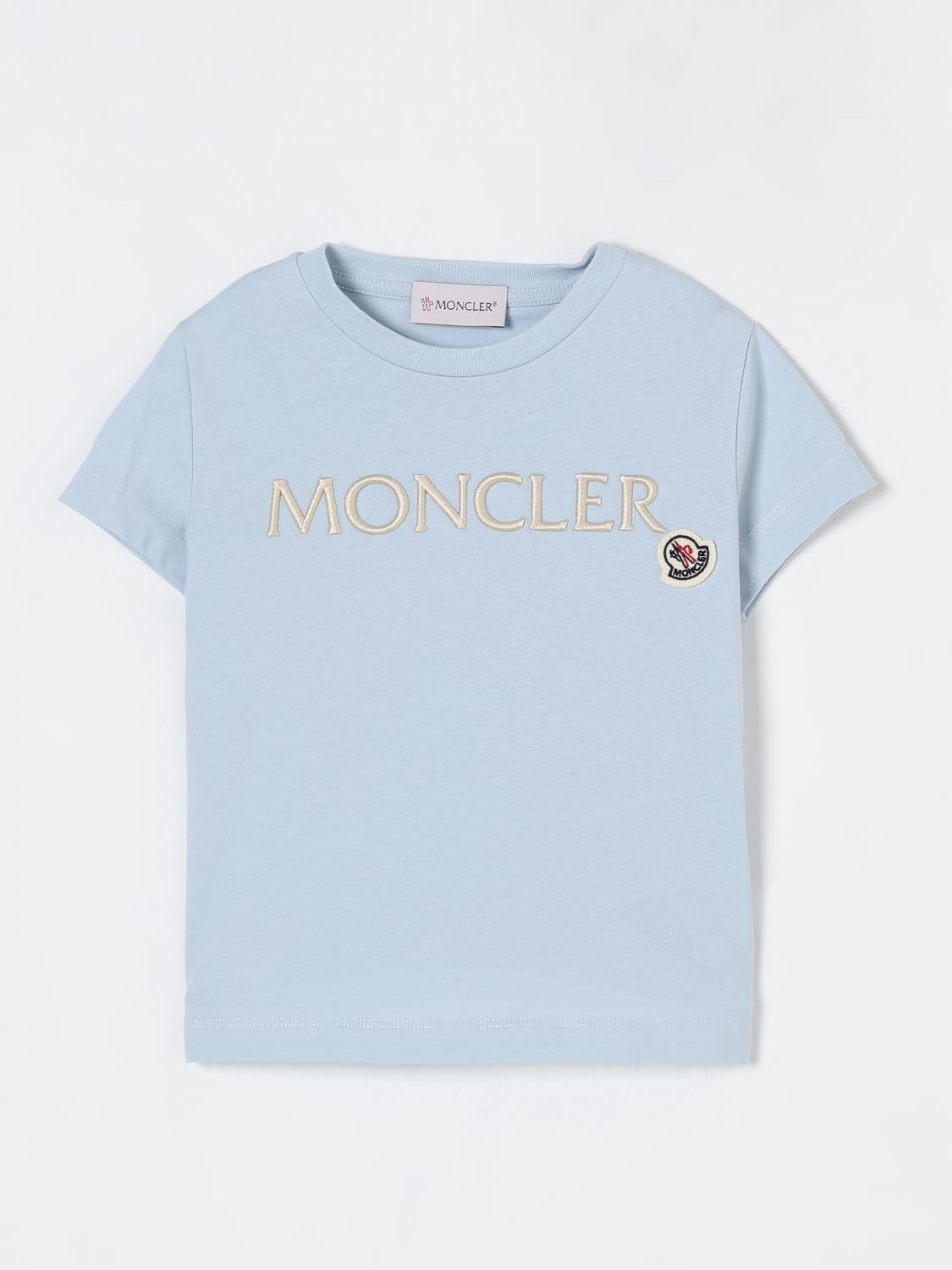 MONCLER T-Shirt Kids color Turquoise　MONCLER Tシャツ キッズカラー ターコイズ MONCLER
