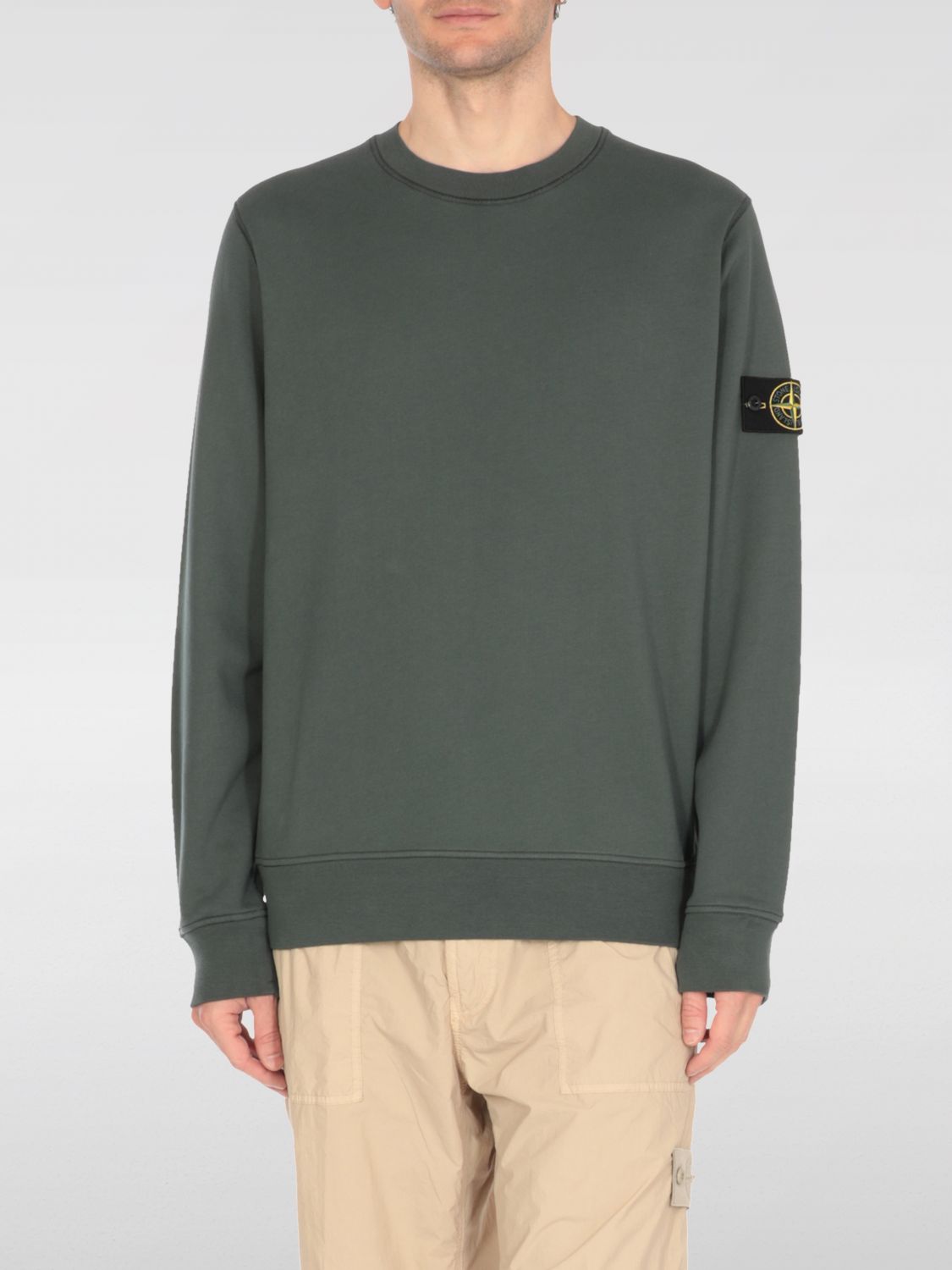 Stone Island Malfilé Cotton Fleece Sweatshirt