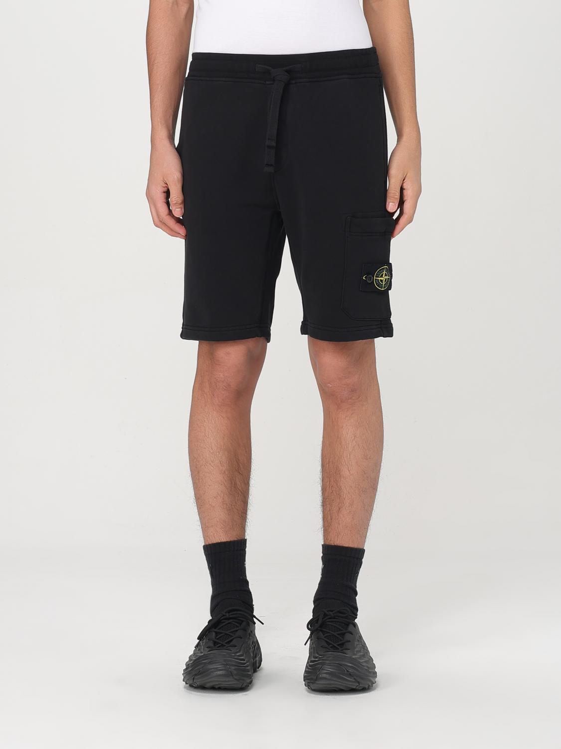 Shop Stone Island Short Men Color Black