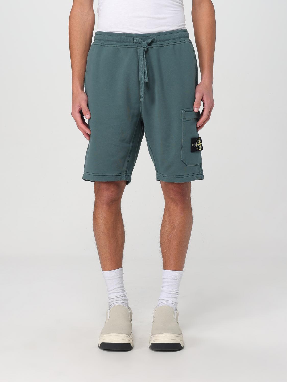 Stone Island Short Men Color Bottle Green In Flaschengrün