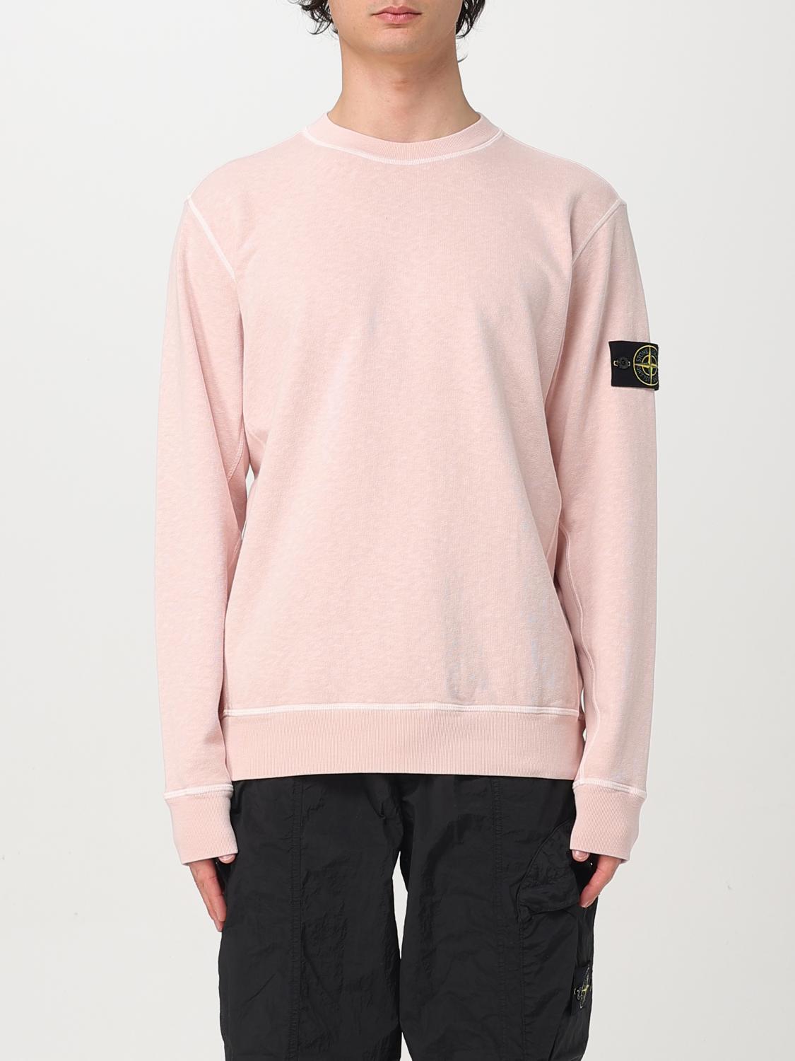 Stone Island Logo Sweatshirt In Pink